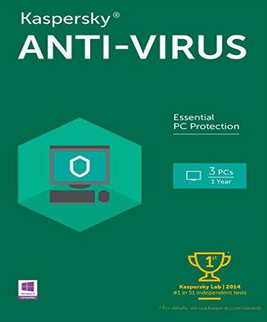 Kaspersky Anti-Virus 2016 1 Year 3 PC