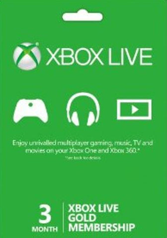 Xbox Live Gold 3 month