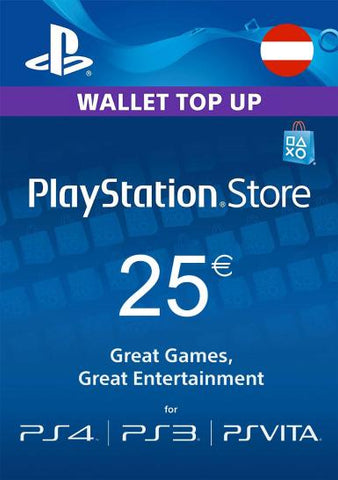 Playstation Network Card (PSN) 25u20ac (Austrian)